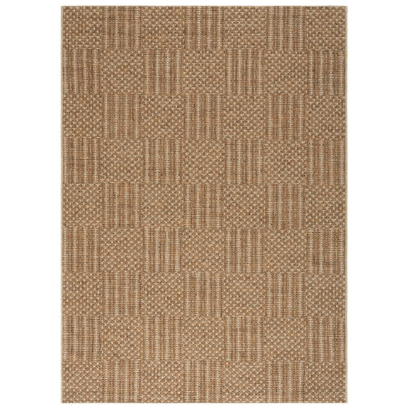SAFAVIEH Sisal All-Weather Austen Geometric Indoor/Outdoor Area Rug, Natural/Brown, 8' x 10'
