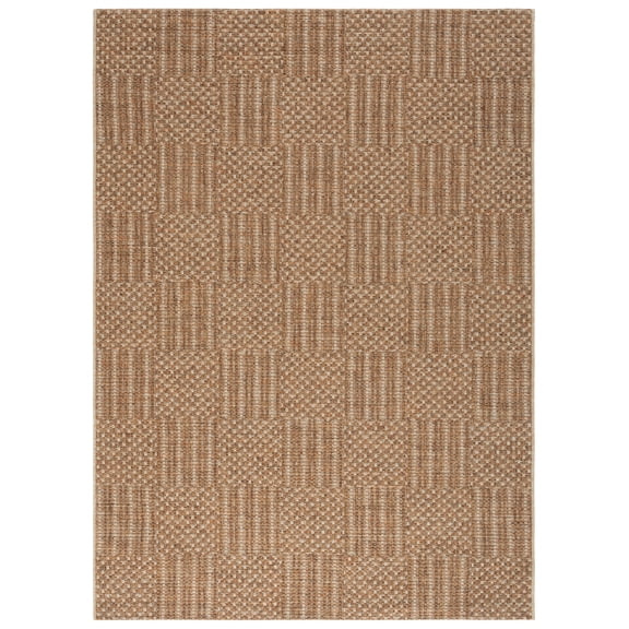 SAFAVIEH Sisal All-Weather Austen Geometric Indoor/Outdoor Area Rug, Natural/Brown, 9' x 12'