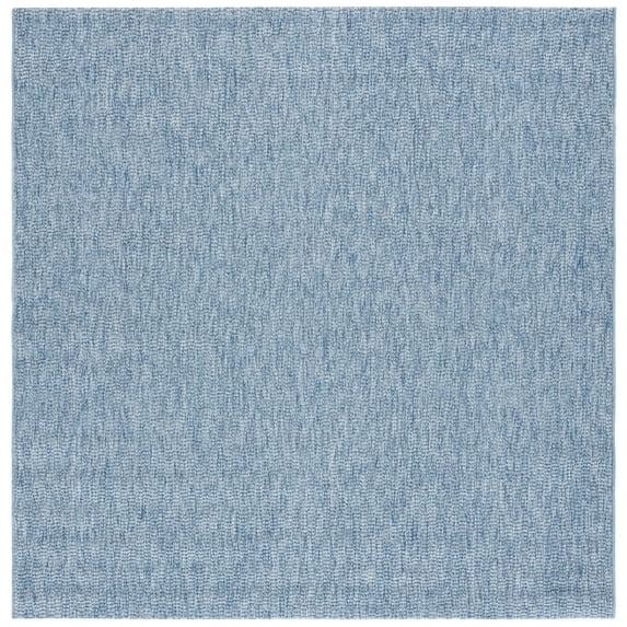 SAFAVIEH Sisal All-Weather Dania Solid Indoor/Outdoor Area Rug, Blue, 6'7" x 6'7" Square