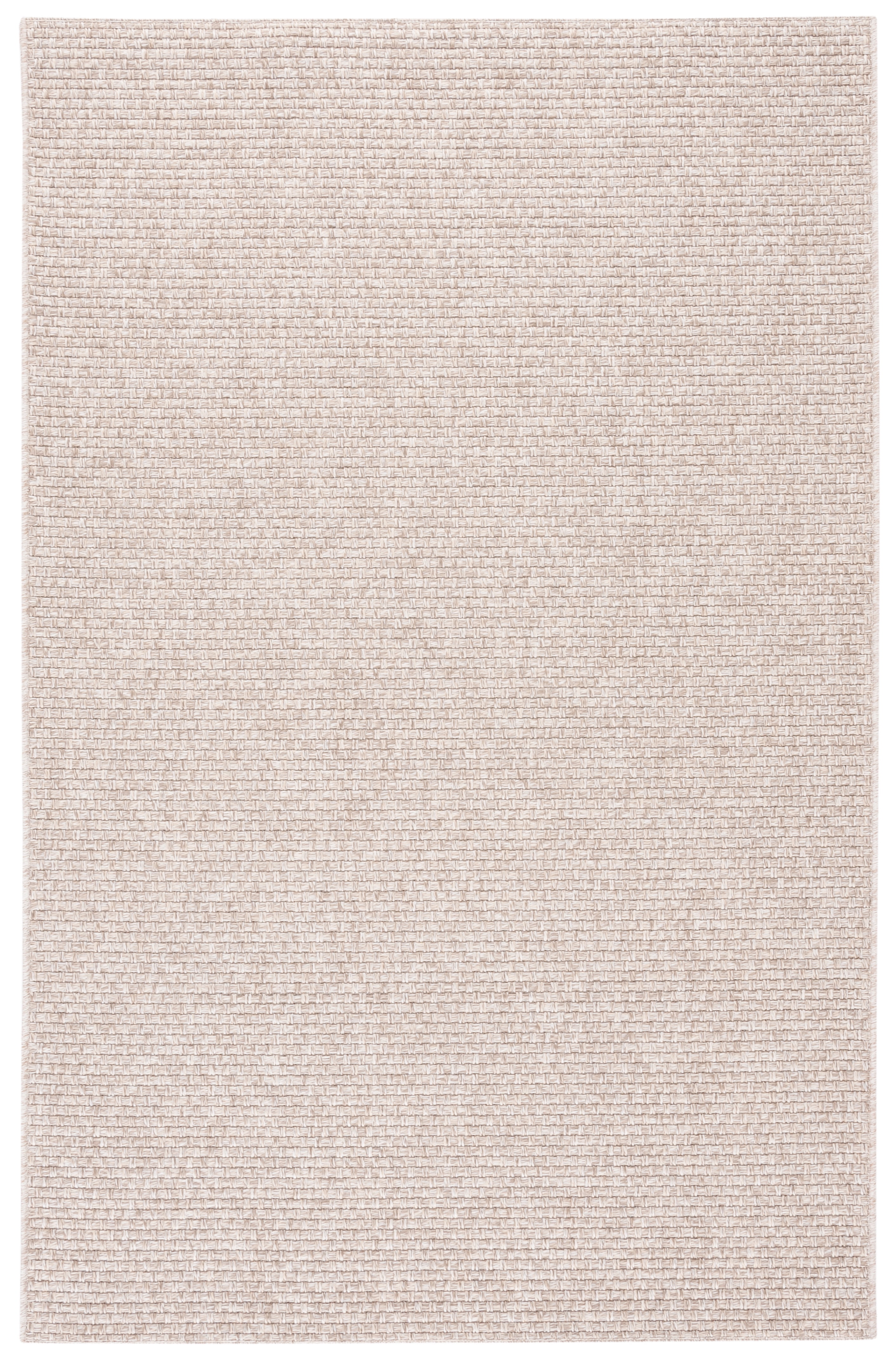 Beige Flat Woven Reversible Synthetic 4' x 6' Rug