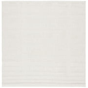 SAFAVIEH Sisal All-Weather Delroy Solid Indoor/Outdoor Area Rug, Ivory, 6'7" x 6'7" Square