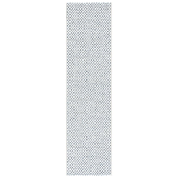 SAFAVIEH Sisal All-Weather Delroy Solid Indoor/Outdoor Runner Rug, Blue/Ivory, 2'2" x 5'