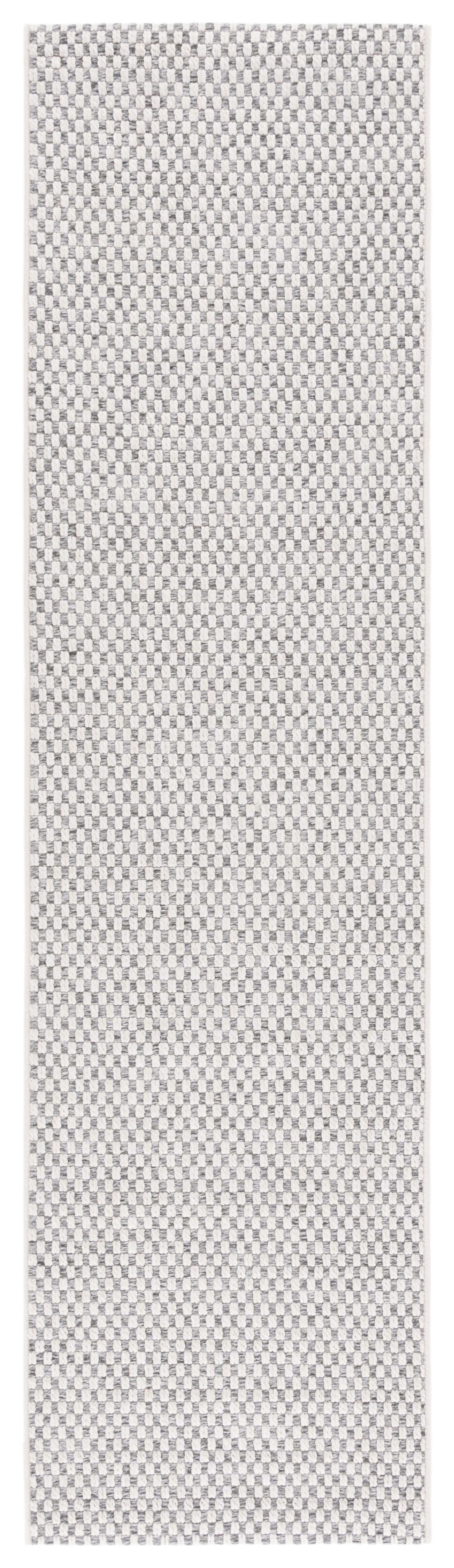 SAFAVIEH Sisal All-Weather Delroy Solid Indoor/Outdoor Runner Rug, Grey/Ivory, 2'2" x 8'