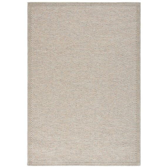 SAFAVIEH Sisal All-Weather Dixie Bordered Indoor/Outdoor Area Rug, Ivory/Orange Beige, 5'3" x 7'6"
