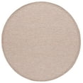 thumbnail image 1 of SAFAVIEH Sisal All-Weather Dixie Bordered Indoor/Outdoor Area Rug, Ivory/Orange Beige, 6'7" x 6'7" Round, 1 of 16