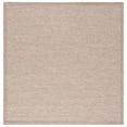 thumbnail image 1 of SAFAVIEH Sisal All-Weather Dixie Bordered Indoor/Outdoor Area Rug, Ivory/Orange Beige, 6'7" x 6'7" Square, 1 of 11