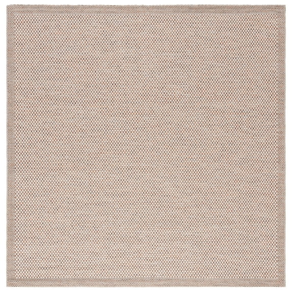 SAFAVIEH Sisal All-Weather Dixie Bordered Indoor/Outdoor Area Rug, Ivory/Orange Beige, 6'7" x 6'7" Square