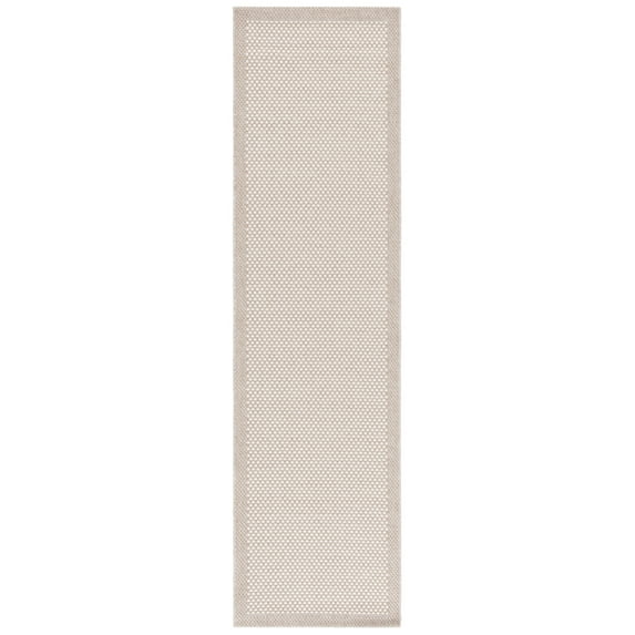 SAFAVIEH Sisal All-Weather Dixie Bordered Indoor/Outdoor Runner Rug, Ivory/Beige, 2'2" x 8'