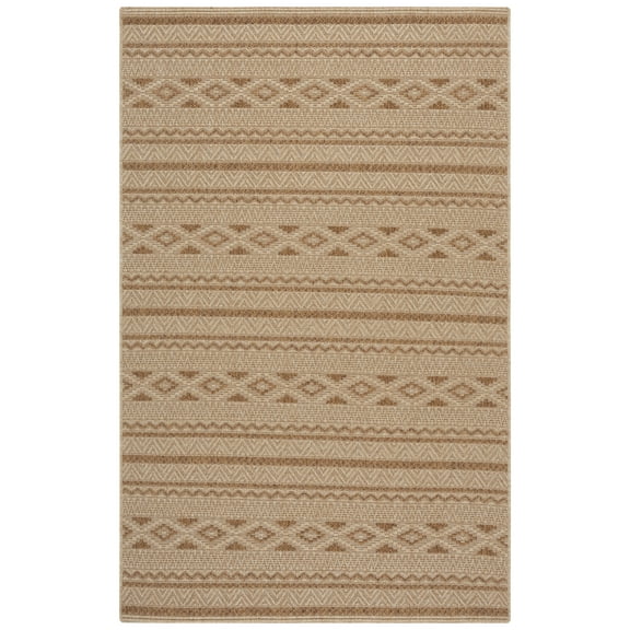 SAFAVIEH Sisal All-Weather Ksenija Geometric Indoor/Outdoor Area Rug, Natural/Brown, 9' x 12'