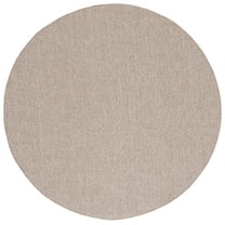 SAFAVIEH Sisal All-Weather Ophelia Solid Indoor/Outdoor Area Rug, Taupe, 6'7" x 6'7" Round