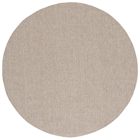 SAFAVIEH Sisal All-Weather Ophelia Solid Indoor/Outdoor Area Rug, Taupe, 6'7" x 6'7" Round