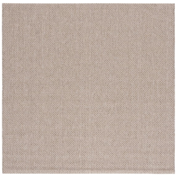 SAFAVIEH Sisal All-Weather Ophelia Solid Indoor/Outdoor Area Rug, Taupe, 6'7" x 6'7" Square