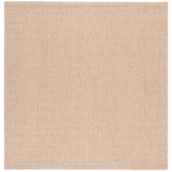 SAFAVIEH Sisal All-Weather Owen Solid Indoor/Outdoor Area Rug, Natural, 6'7" x 6'7" Square