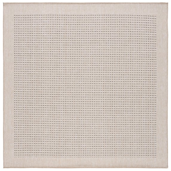 SAFAVIEH Sisal Performance Arthur Solid Indoor/Outdoor Area Rug, Beige/Natural, 6'7" x 6'7" Square
