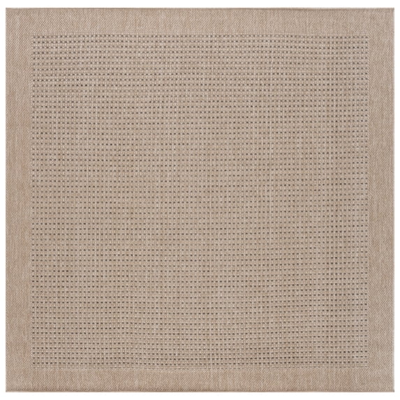 SAFAVIEH Sisal Performance Arthur Solid Indoor/Outdoor Area Rug, Natural/Beige, 6'7" x 6'7" Square