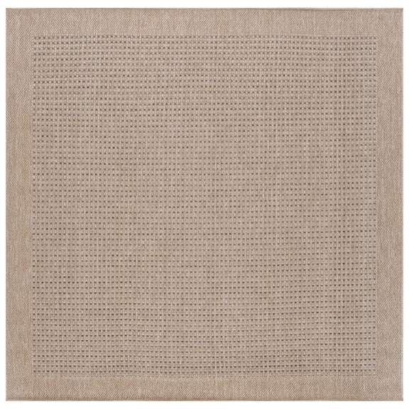 SAFAVIEH Sisal Performance Arthur Solid Indoor/Outdoor Area Rug, Natural/Beige, 6'7" x 6'7" Square
