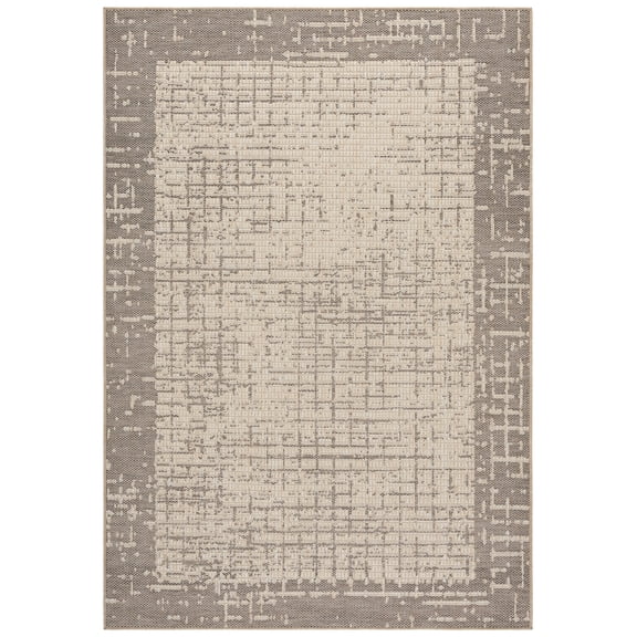 SAFAVIEH Sisal Performance Beatrice Geometric Indoor/Outdoor Area Rug, Beige/Natural, 4' x 6'