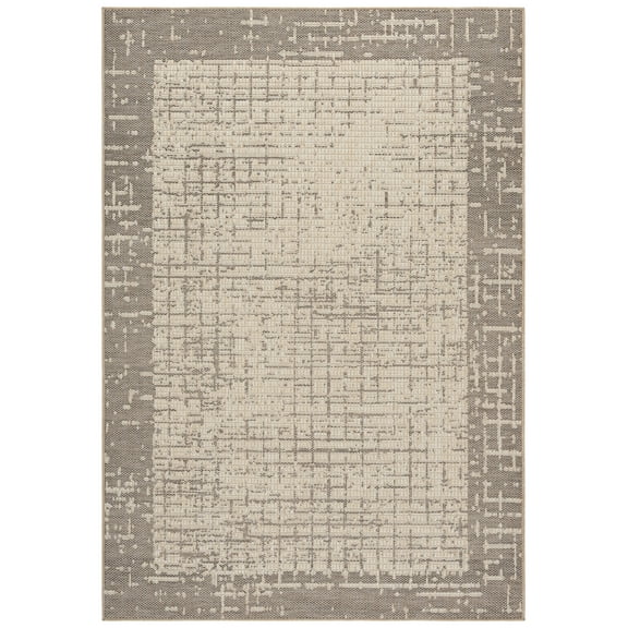 SAFAVIEH Sisal Performance Beatrice Geometric Indoor/Outdoor Area Rug, Beige/Natural, 8' x 10'