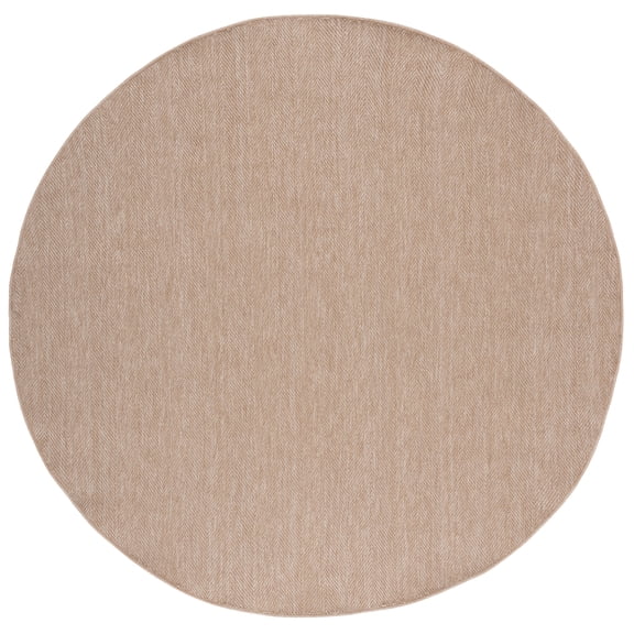 SAFAVIEH Sisal Performance Tendrils Solid Indoor/Outdoor Area Rug, Natural, 6'7" x 6'7" Round