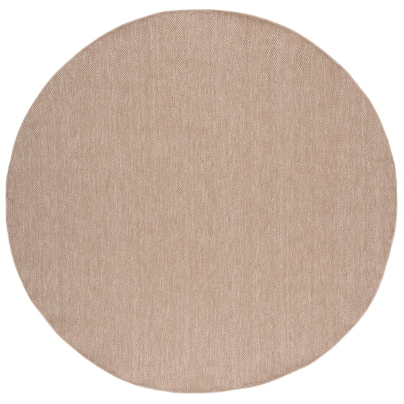 SAFAVIEH Sisal Performance Tendrils Solid Indoor/Outdoor Area Rug, Natural, 6'7" x 6'7" Round