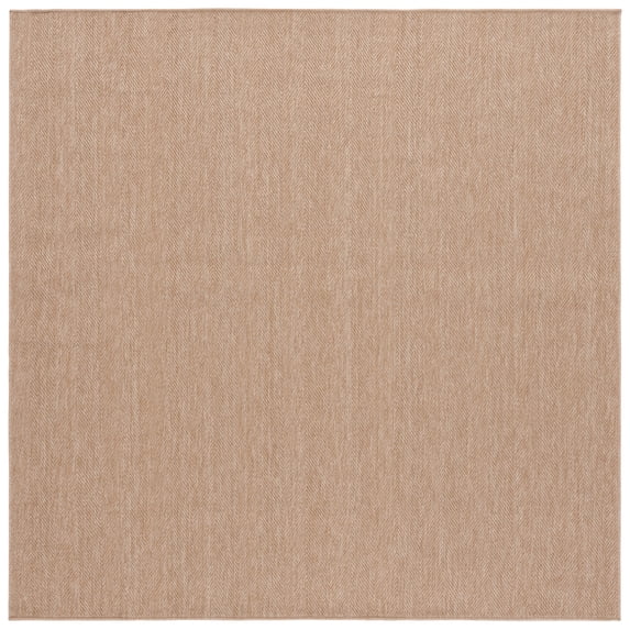 SAFAVIEH Sisal Performance Tendrils Solid Indoor/Outdoor Area Rug, Natural, 6'7" x 6'7" Square