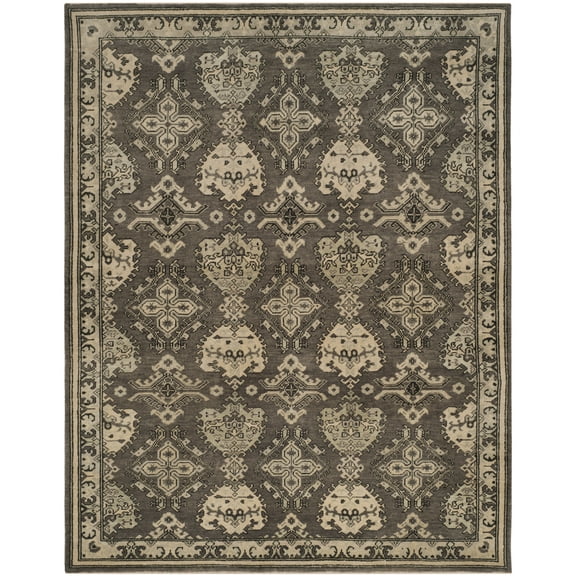 SAFAVIEH Sivas Risto Oriental Area Rug, Dark Grey/Light Grey, 6' x 9'