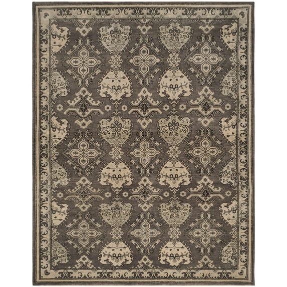 SAFAVIEH Sivas Risto Oriental Area Rug, Dark Grey/Light Grey, 9' x 12'