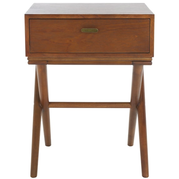 SAFAVIEH Sixtine Contemporary Cross Legs Nightstand,Natural