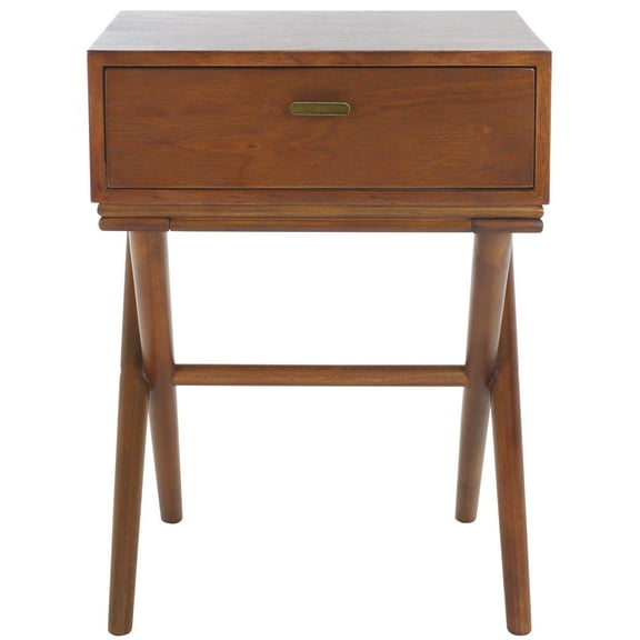 SAFAVIEH Sixtine Contemporary Cross Legs Nightstand,Natural