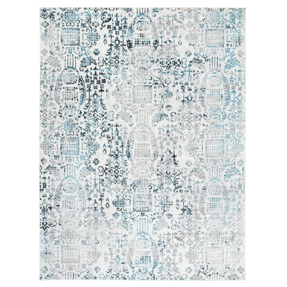 SAFAVIEH Skyler Alys Abstract Area Rug, Grey/Blue, 9' x 12'