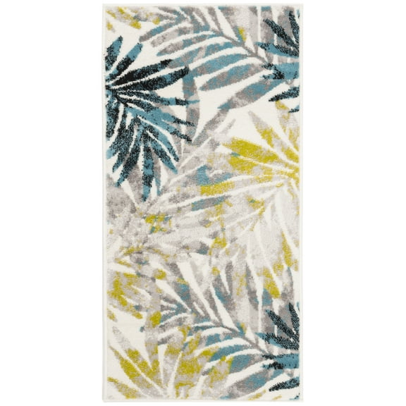 SAFAVIEH Skyler Bosworth Floral Area Rug, Grey/Green, 2' x 4'