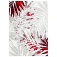 thumbnail image 1 of SAFAVIEH Skyler Bosworth Leaves Area Rug, Grey/Red, 4' x 6', 1 of 8