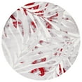 thumbnail image 1 of SAFAVIEH Skyler Bosworth Leaves Area Rug, Grey/Red, 6'7" x 6'7" Round, 1 of 8