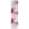 thumbnail image 1 of SAFAVIEH Skyler Bosworth Leaves Runner Rug, Grey/Red, 2' x 8', 1 of 8