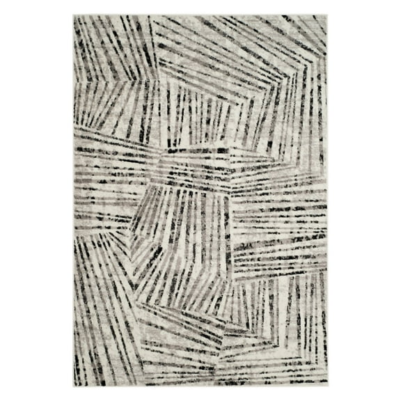 SAFAVIEH Skyler Carlene Geometric Area Rug, Grey/Ivory, 4' x 6'