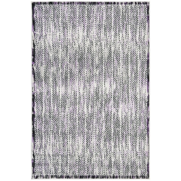 SAFAVIEH Skyler Catriona Striped Area Rug, Grey/Purple, 4' x 6'