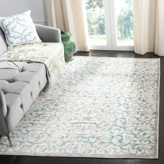 SAFAVIEH Skyler Collection SKY198D Ivory / Blue Rug