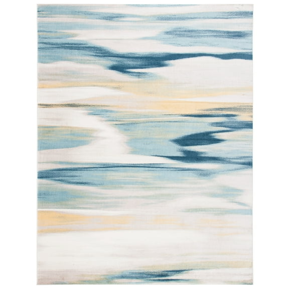 SAFAVIEH Skyler Ilija Abstract Area Rug, Beige/Navy, 10' x 14'