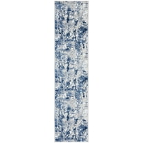 SAFAVIEH Skyler Jacques Distressed Runner Rug, Grey/Navy, 2'2" x 9'