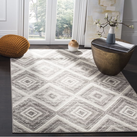 SAFAVIEH Skyler Cuthbert Geometric Area Rug, Grey/Ivory, 5'1" x 7'6"