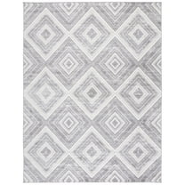 SAFAVIEH Skyler Cuthbert Geometric Runner Rug, Grey/Ivory, 2' x 8'