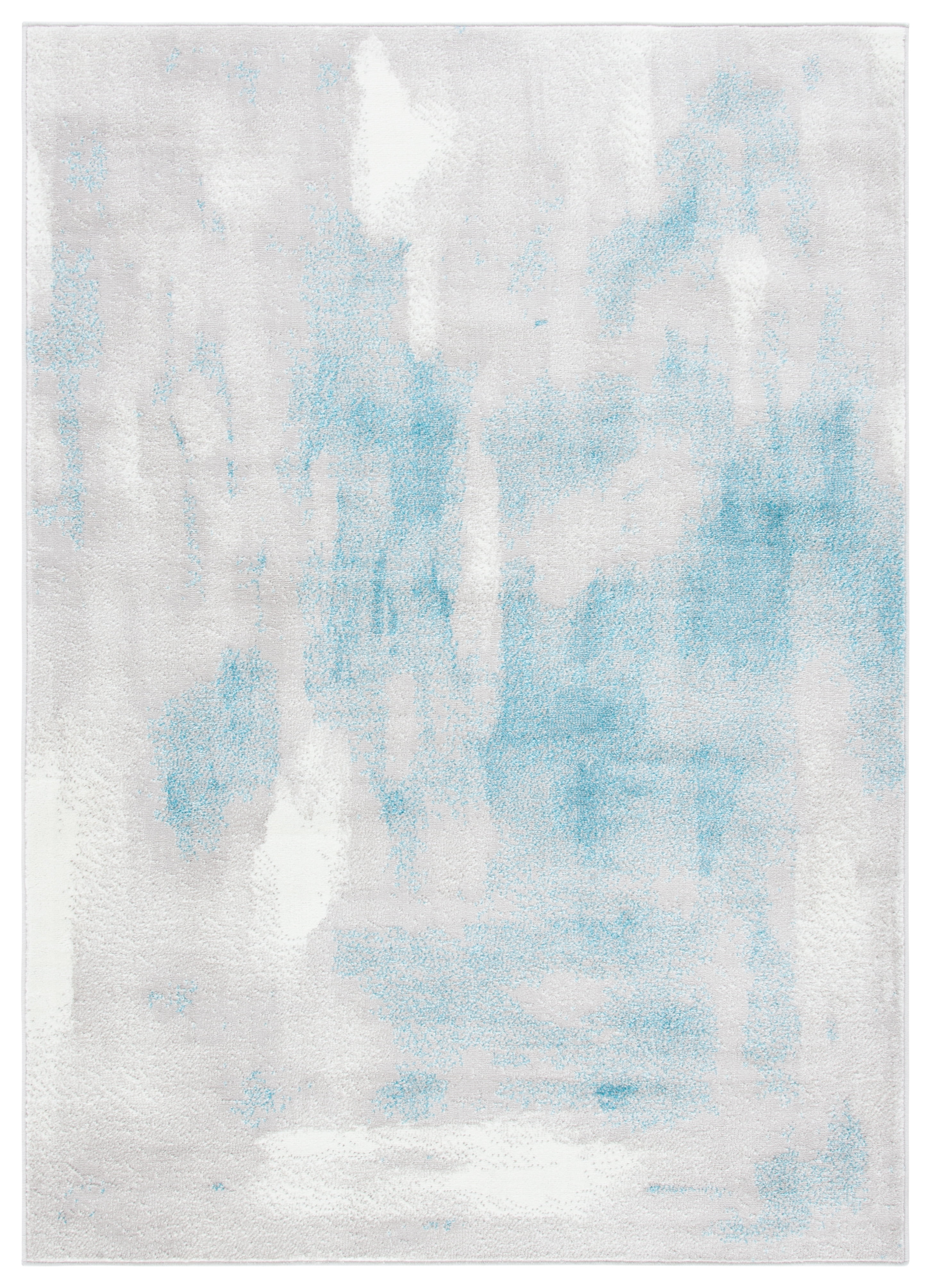 SAFAVIEH Skyler Delmar Distressed Area Rug, Grey/Blue, 4' x 6'