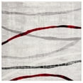 thumbnail image 1 of SAFAVIEH Skyler Elouise Geometric Striped Area Rug, Ivory Grey/Red, 6'7" x 6'7" Square, 1 of 7