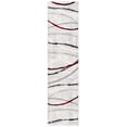 thumbnail image 1 of SAFAVIEH Skyler Elouise Geometric Striped Runner Rug, Ivory Grey/Red, 2' x 8', 1 of 6