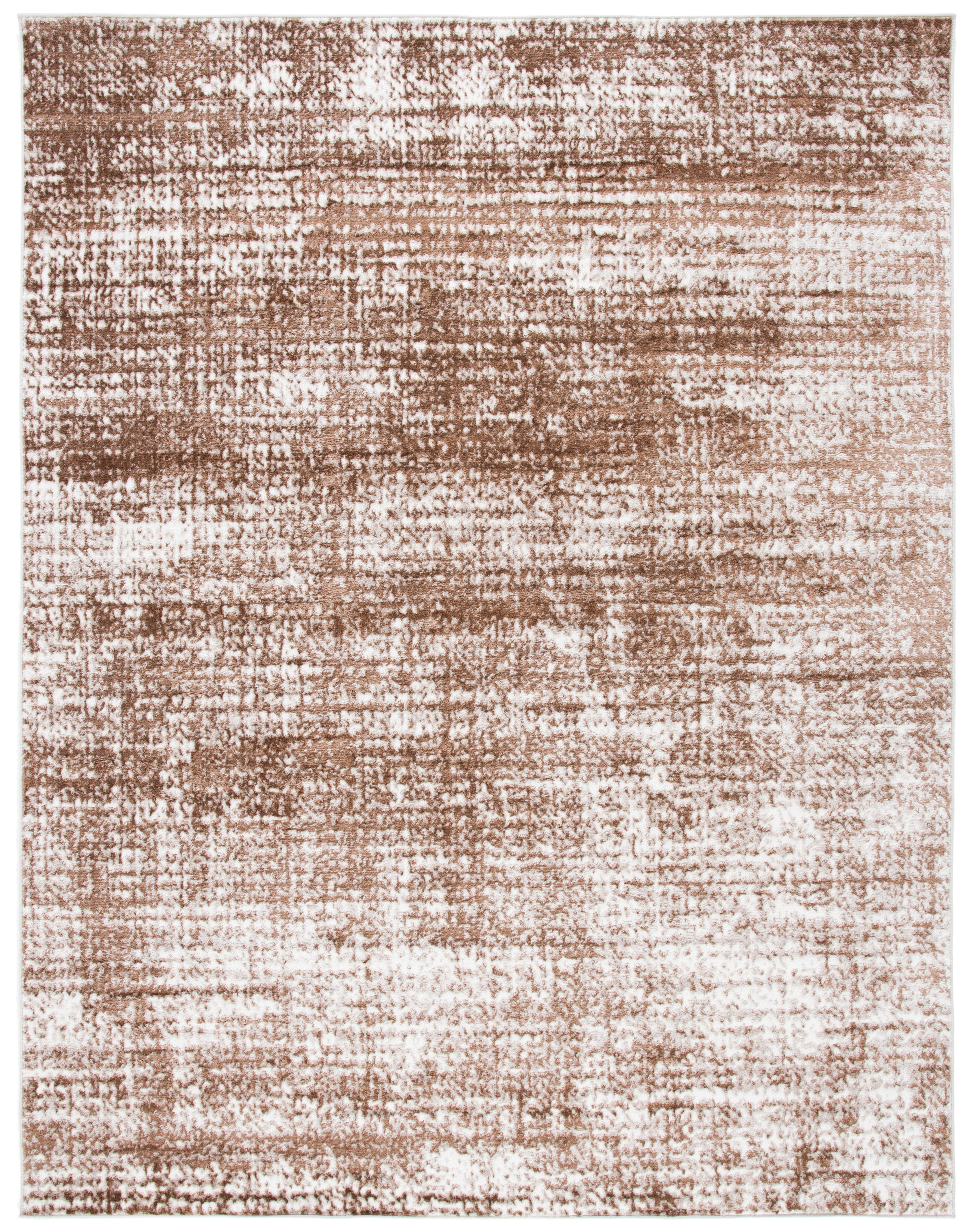 SAFAVIEH Skyler Elsie Abstract Area Rug, Brown/Ivory, 9' x 12'