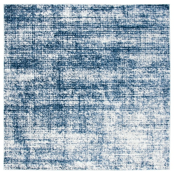 SAFAVIEH Skyler Elsie Abstract Area Rug, Ivory/Navy, 6'7" x 6'7" Square