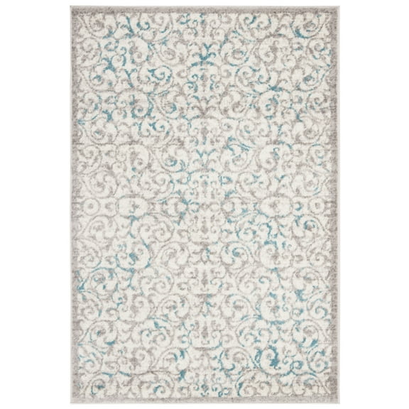 SAFAVIEH Skyler Franklin Floral Area Rug, Ivory/Blue, 4' x 6'