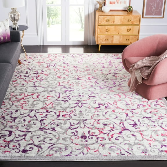 SAFAVIEH Skyler Franklin Floral Area Rug, Ivory/Pink, 4' x 6'