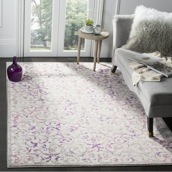 SAFAVIEH Skyler Franklin Floral Area Rug, Ivory/Pink, 5'1" x 7'6"