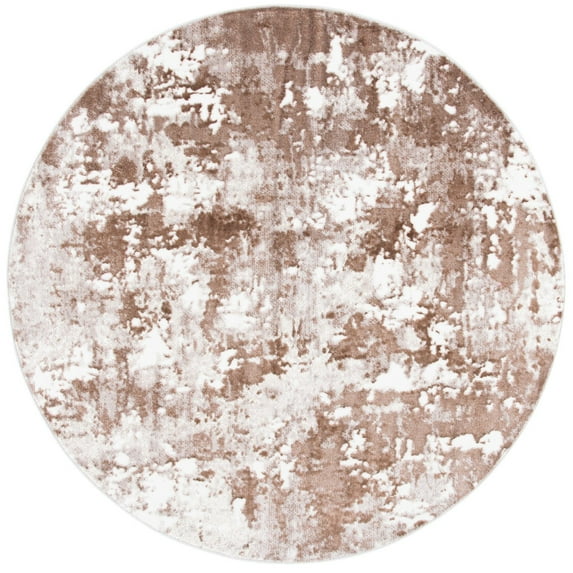 SAFAVIEH Skyler Jacques Distressed Area Rug, Grey/Brown, 6'7" x 6'7" Round